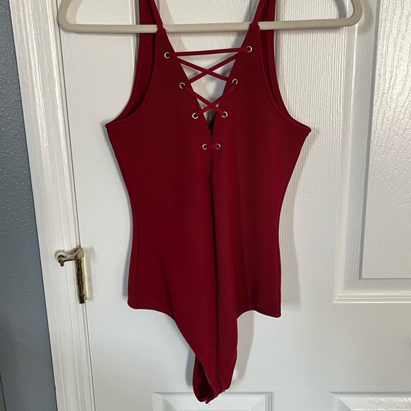 Express Red Bodysuit - Picture 1 of 6